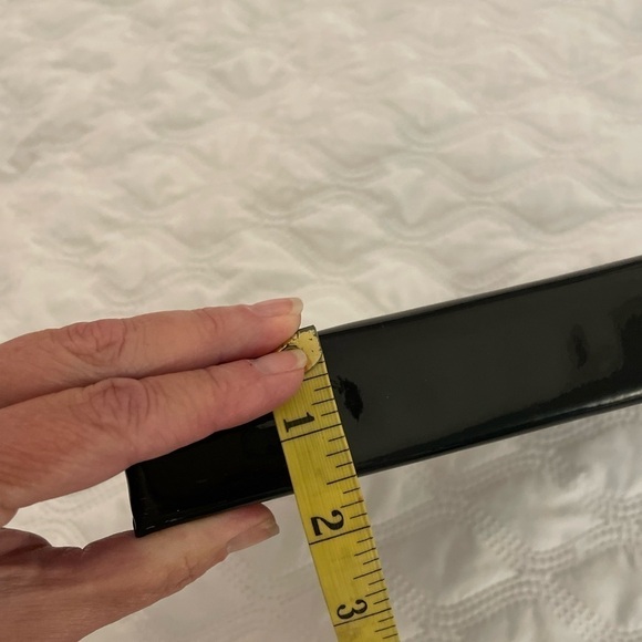 Ande' Evening Clutch w/Gold Twisted Handle 1960’s Vintage Black Patent.GORGEOUS! - Picture 5 of 13